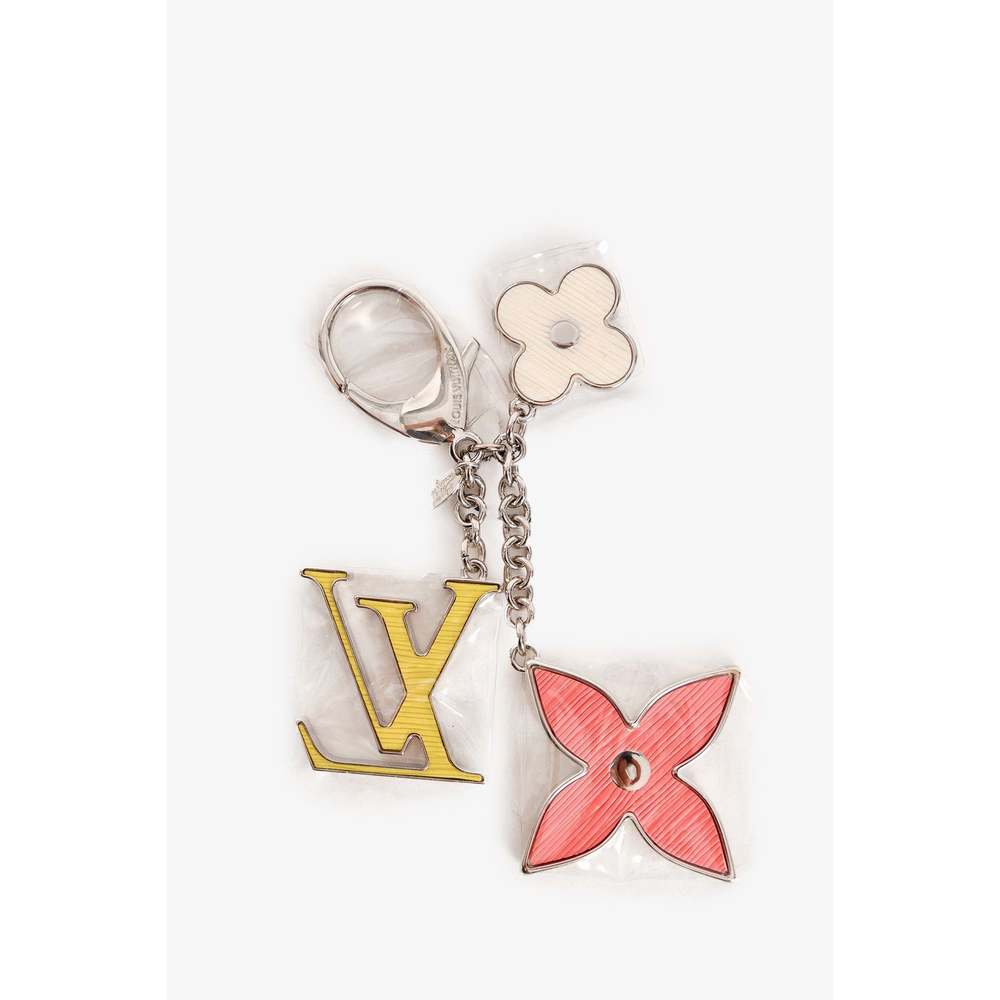 Louis Vuitton Multicolor/Silver Fleur De Monogram Bag Charm - Picture 2 of 2